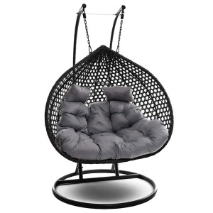 Fotel wiszący dwuosobowy - kokon dwuosobowy czarny SC-028