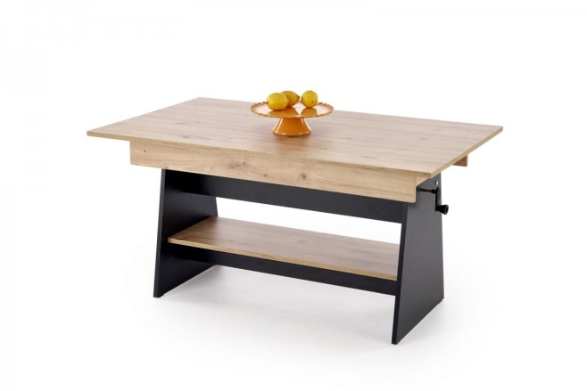 ERIKA ławostół rozkładany dąb artisan / czarny (3p=1szt)