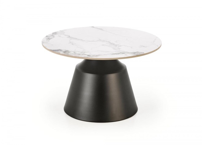 MAGNETA zestaw 2 ław, biały marmur / czarny (2p=1szt)