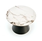 MAGNETA zestaw 2 ław, biały marmur / czarny (2p=1szt)