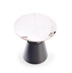 MAGNETA zestaw 2 ław, biały marmur / czarny (2p=1szt)