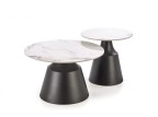 MAGNETA zestaw 2 ław, biały marmur / czarny (2p=1szt)