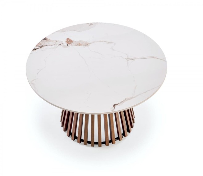 CARINA  ława beżowy marmur / orzechowy (2p=1szt)