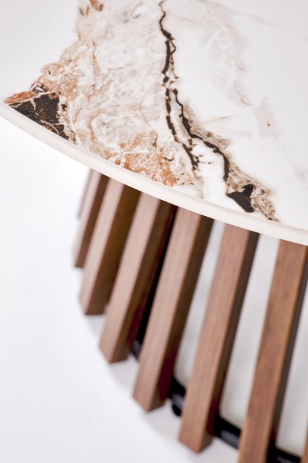 CARINA  ława beżowy marmur / orzechowy (2p=1szt)