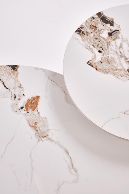 CARINA  ława beżowy marmur / orzechowy (2p=1szt)