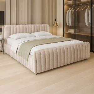 Łóżko tapicerowane SF1078P | 140x200 | Boucle | Beżowy #4