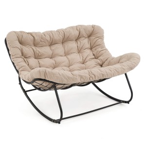 Ogrodowa sofa, fotel bujany poduszka beżowa #12B