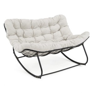 Ogrodowa sofa, fotel bujany poduszka jasny beż #210