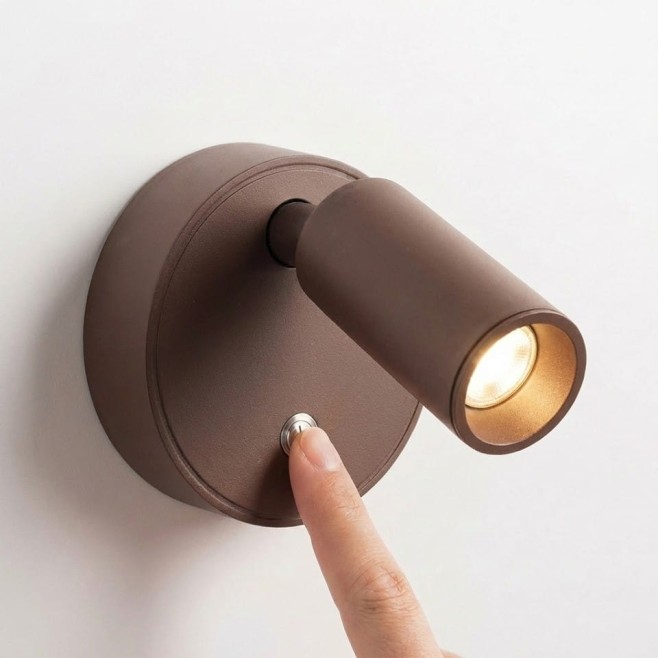 Lampa ścienna SHP PICKET brązowa