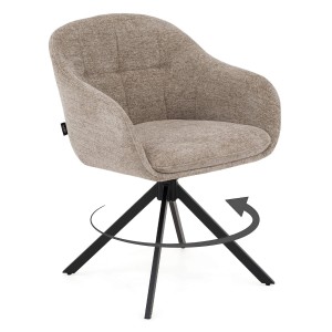 Krzesło obrotowe SANTOS Raven #30, ciemny beż, czarne nogi