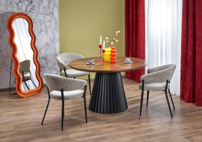 HEVELIUS stół, blat - orzechowy, noga - czarny (2p=1szt)