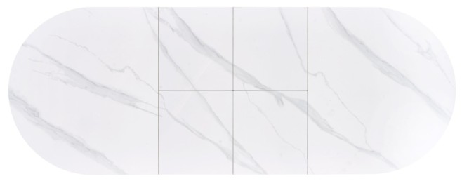 SIRIUS stół rozkładany, biały marmur / naturalny (2p=1szt)