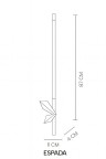 MOOSEE zestaw 2 lamp ściennych ESPADA     złoty