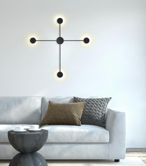 MOOSEE zestaw 2 lamp ściennych SHADOW 4   CLOSE czarny