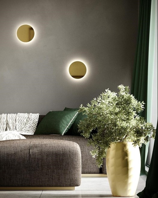 MOOSEE zestaw 2 lamp ściennych SHADOW     SUN 25 złoty