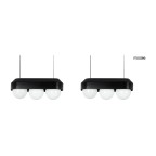 MOOSEE zestaw 2 lamp wiszących DROPS 3    czarny