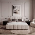 Łóżko tapicerowane z pojemnikiem 5427G | 180x200 | Boucle | Ecru #33 - 11