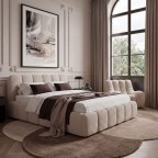 Łóżko tapicerowane z pojemnikiem 5427G | 160x200 | Boucle | Ecru #33 - 11