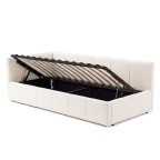 Łóżko tapicerowane z pojemnikiem 5084G-L | 90x200 | Boucle | Biały #6 - 3