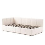 Łóżko tapicerowane z pojemnikiem 5084G-L | 90x200 | Boucle | Biały #6 - 5