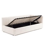 Łóżko tapicerowane z pojemnikiem 5084G-R | 90x200 | Boucle | Biały #6 - 3