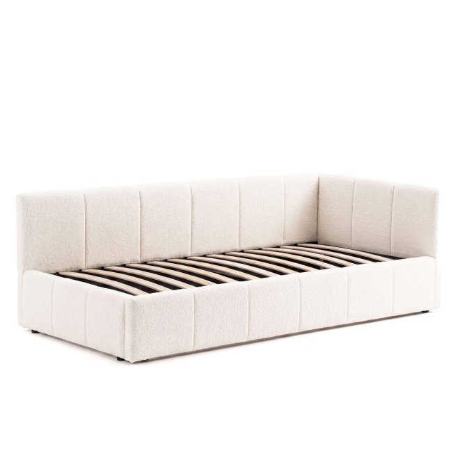 Łóżko tapicerowane z pojemnikiem 5084G-R | 90x200 | Boucle | Biały #6 - 5