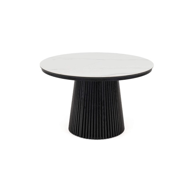 Stół okrągły rozkładany IMPERIAL | 100/140/180 Czarny | blat ceramiczny - 4
