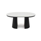 Stół okrągły rozkładany IMPERIAL | 100/140/180 Czarny | blat ceramiczny - 6