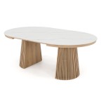Stół okrągły rozkładany IMPERIAL | 100/140/180 Dąb natural | blat ceramiczny - 1