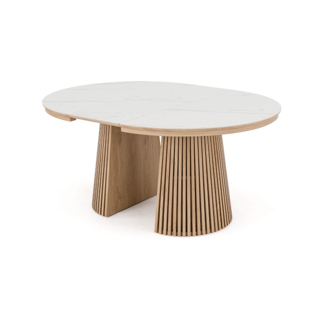 Stół okrągły rozkładany IMPERIAL | 100/140/180 Dąb natural | blat ceramiczny - 3