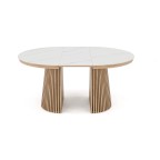 Stół okrągły rozkładany IMPERIAL | 100/140/180 Dąb natural | blat ceramiczny - 6