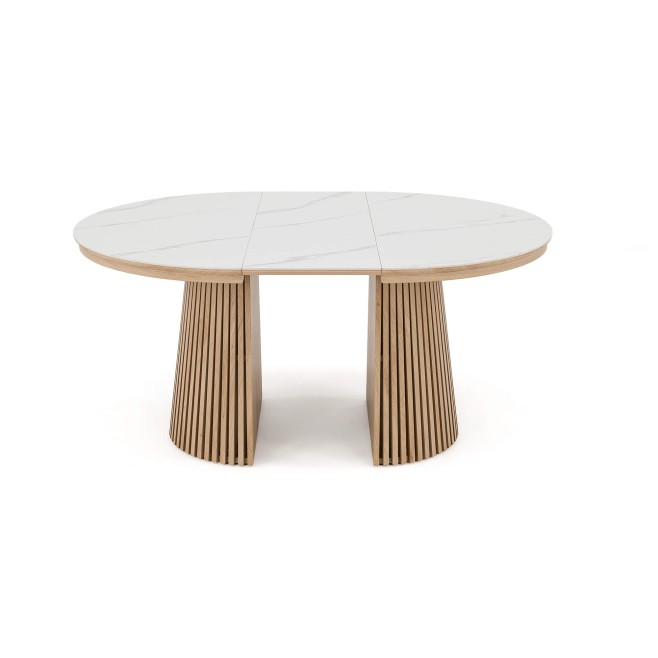 Stół okrągły rozkładany IMPERIAL | 100/140/180 Dąb natural | blat ceramiczny - 6