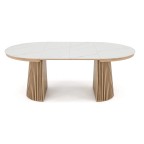 Stół okrągły rozkładany IMPERIAL | 100/140/180 Dąb natural | blat ceramiczny - 7