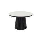 Stół okrągły rozkładany IMPERIAL | 120/160/200 Czarny | blat ceramiczny - 4