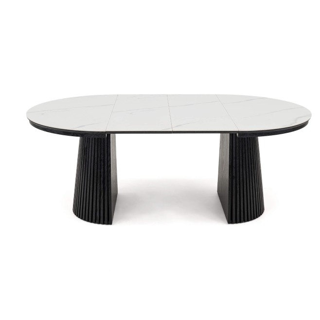 Stół okrągły rozkładany IMPERIAL | 120/160/200 Czarny | blat ceramiczny - 7