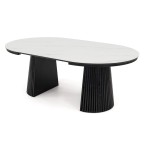 Stół okrągły rozkładany IMPERIAL | 120/160/200 Czarny | blat ceramiczny - 8