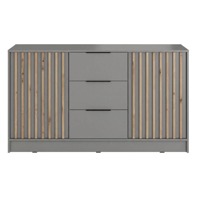Komoda NELLY 3D Szary Lamele artisan Front Min.jpg