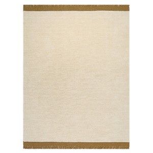 Dywan wełniany z frędzlami NORDIC Ivory | Kremowy | Ręcznie tkany