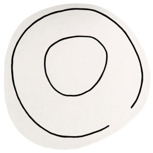 Dywan wełniany okrągły LOOP IVORY ROUND | Kremowy | Ręcznie tkany