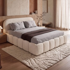 Łóżko tapicerowane z pojemnikiem SFG0230 | 180x200 | Boucle | Beż #3