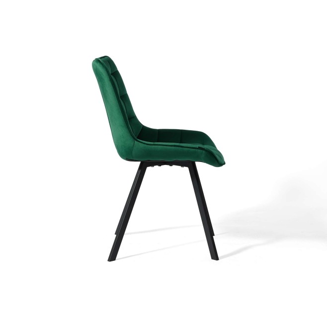 krzesło butelkowa zieleń bok