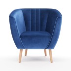 fotel skandynawski na wysokich nóżkach