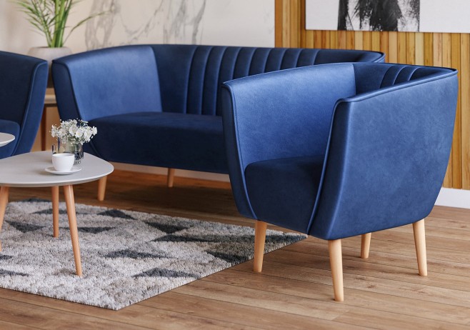 zestaw wypoczynkowy do salonu w stylu skandynawskim