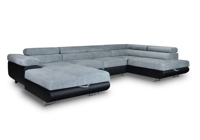 Duży , nowoczesny narożnik do salonu z funkcją spania