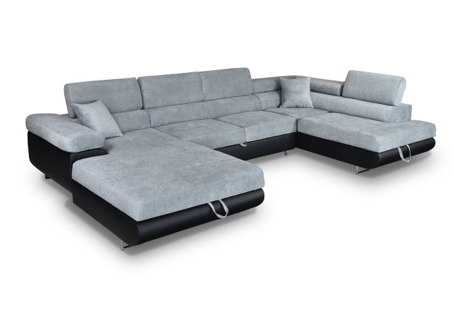 Duży , nowoczesny narożnik do salonu z funkcją spania
