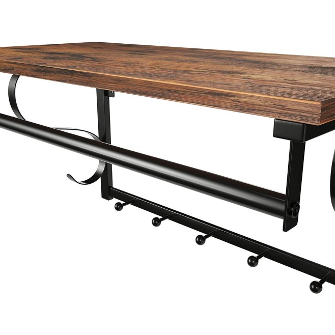 Półka z wieszakami LCR11BX 2043 rustykalny brąz