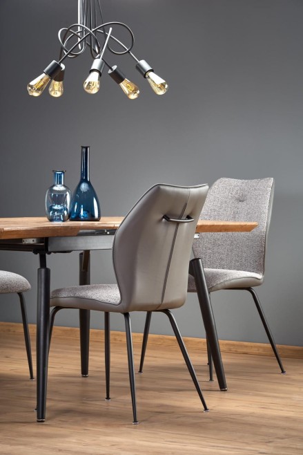 CAMBELL stół rozkładany, blat - naturalny, nogi - czarny (2p=1szt)