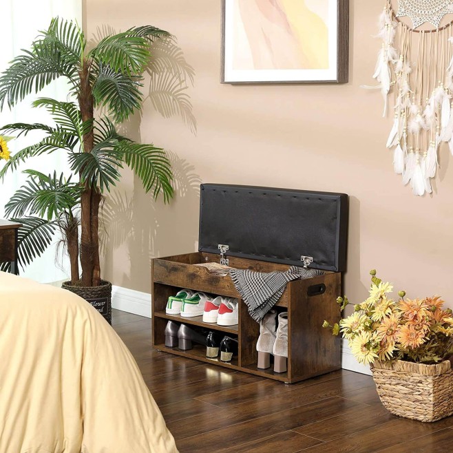 Szafka na buty z siedziskiem LHS30BX 2036 rustykalny brąz