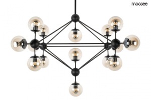 MOOSEE lampa wisząca ASTRIFERO 15 czarna / bursztynowa