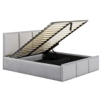 łóżko tapicerowane 140x200 z pojemnikiem tkanina velutto 16